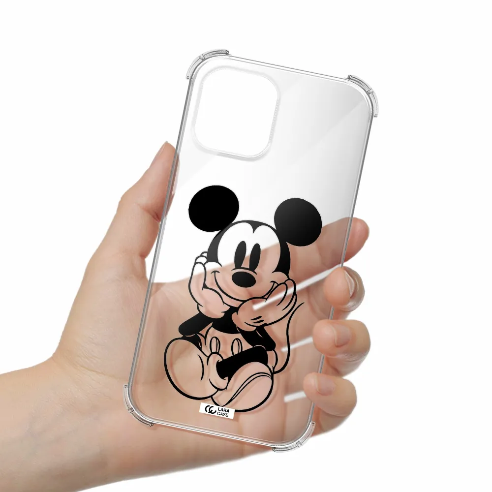 a cartoon of a mouse Apple iPhone 12 pro Clear PC Case