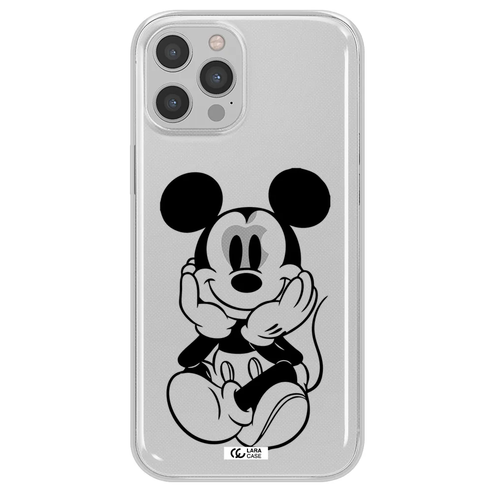 a cartoon of a mouse Apple iPhone 12 pro Clear TPU Case