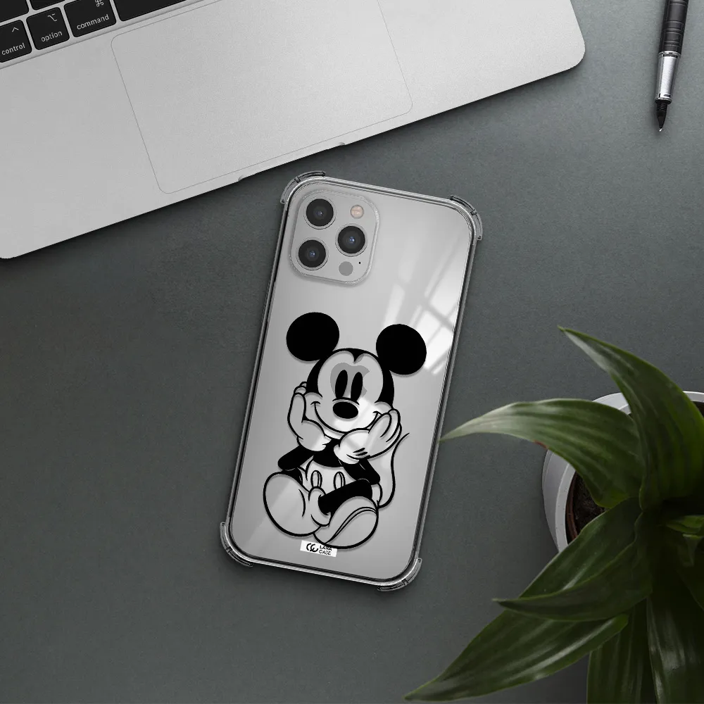 a cartoon of a mouse Apple iPhone 12 pro max Clear PC Case