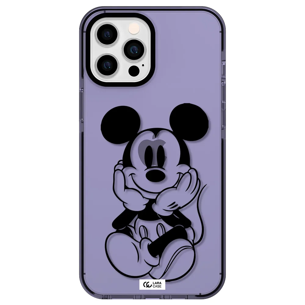 a cartoon of a mouse Apple iPhone 12 pro max impact Lilac Case
