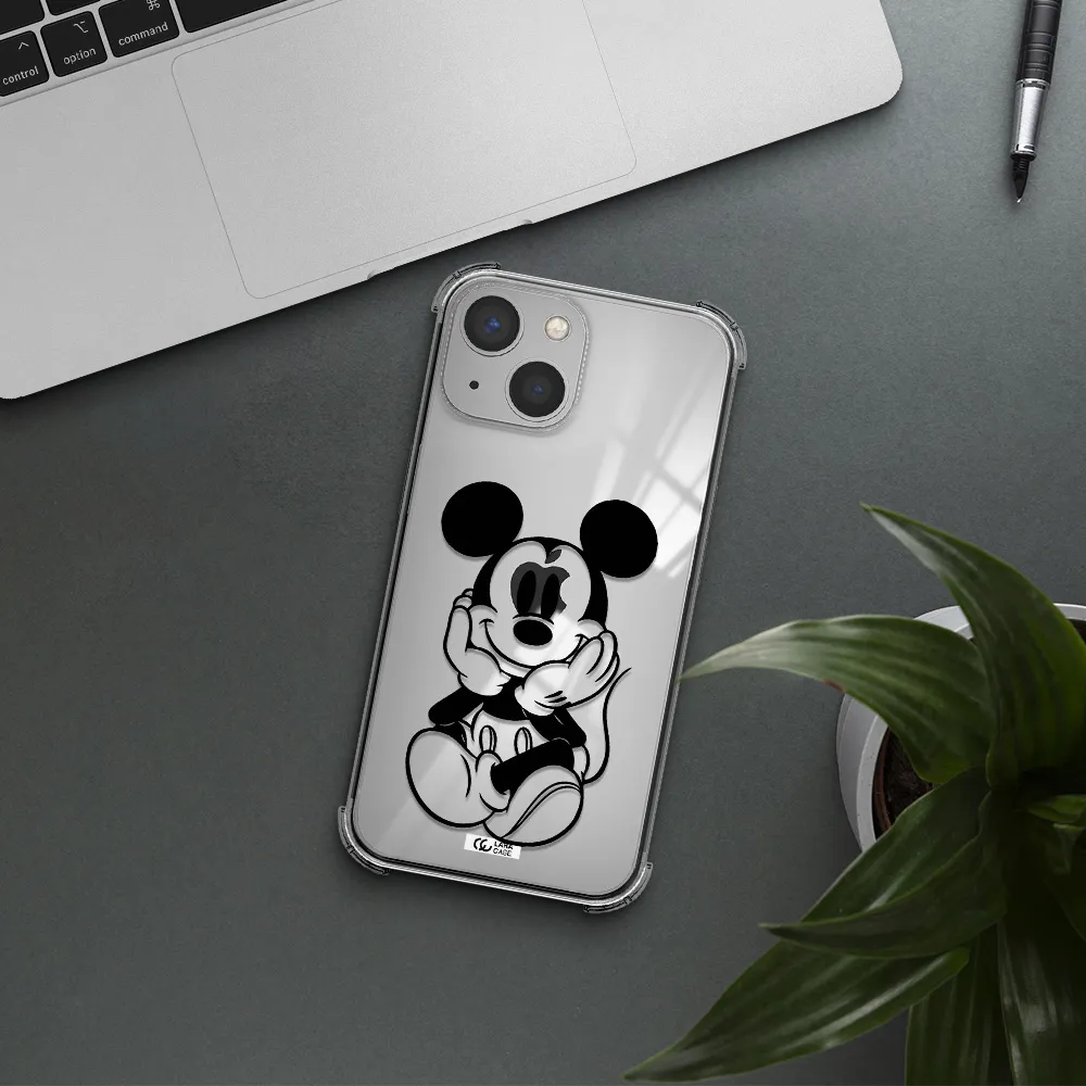 a cartoon of a mouse Apple iPhone 13 mini Clear PC Case