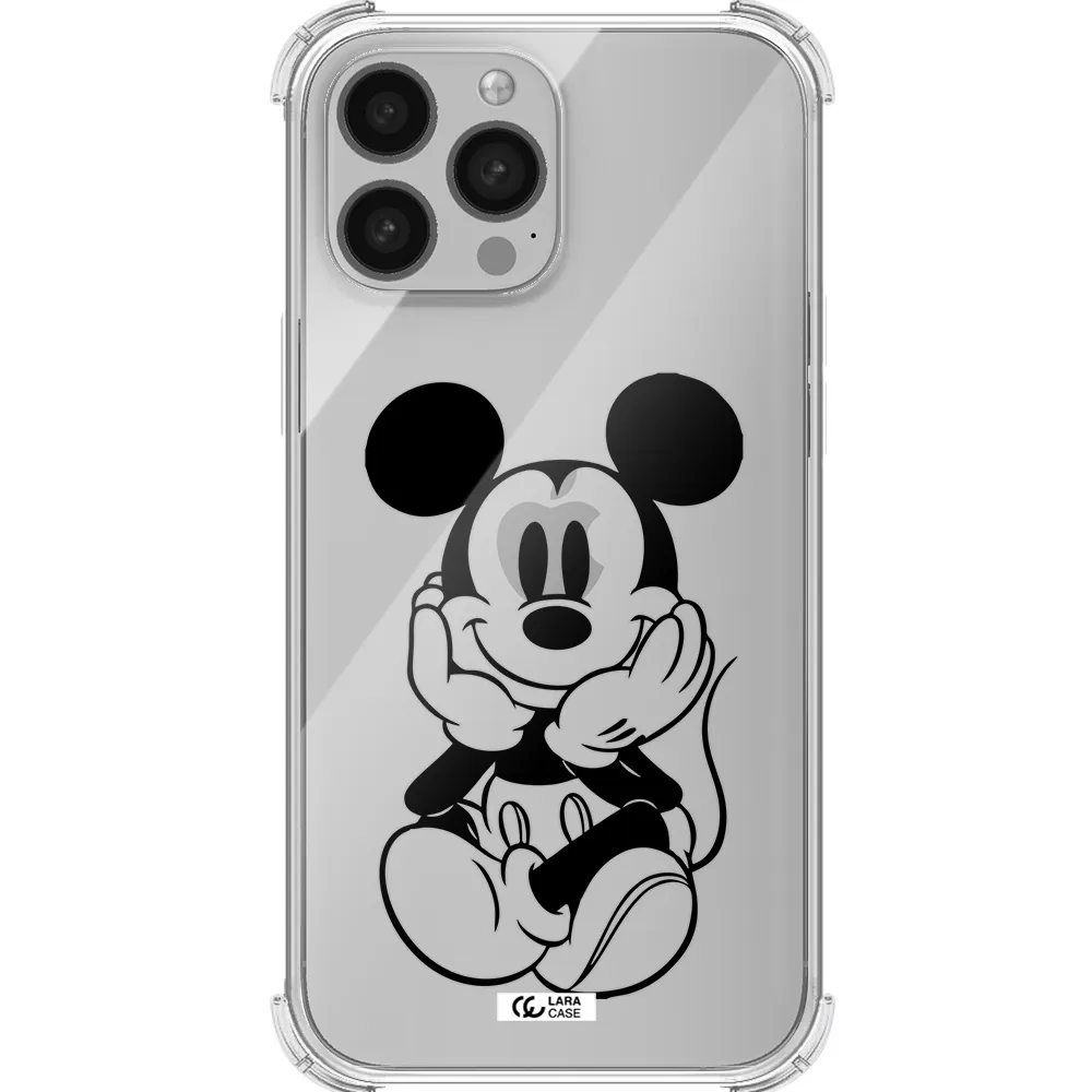 a cartoon of a mouse Apple iPhone 13 Pro Max Clear PC Case