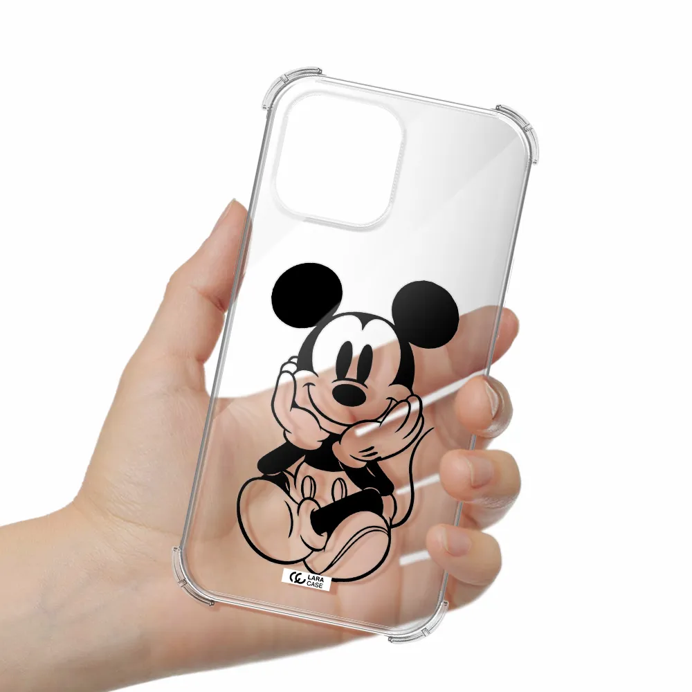 a cartoon of a mouse Apple iPhone 13 Pro Max Clear PC Case