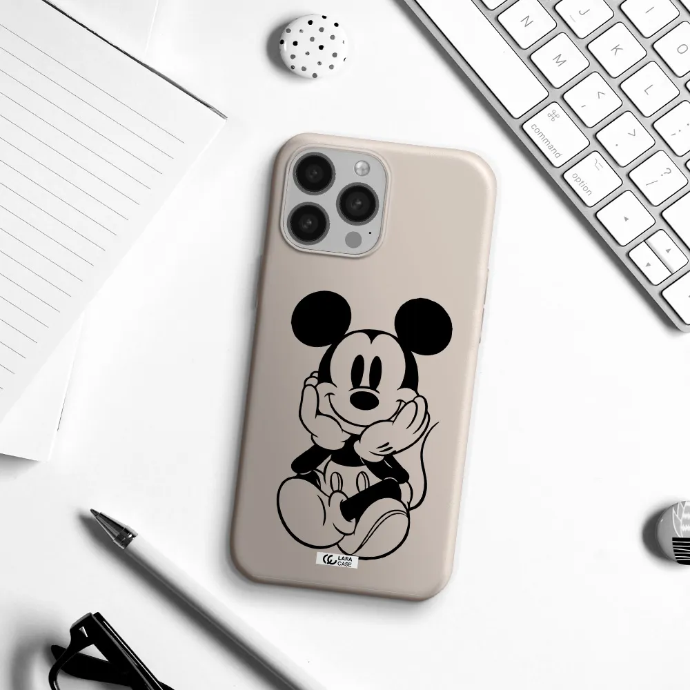 a cartoon of a mouse Apple iPhone 13 Pro Max Silicone Stone Case