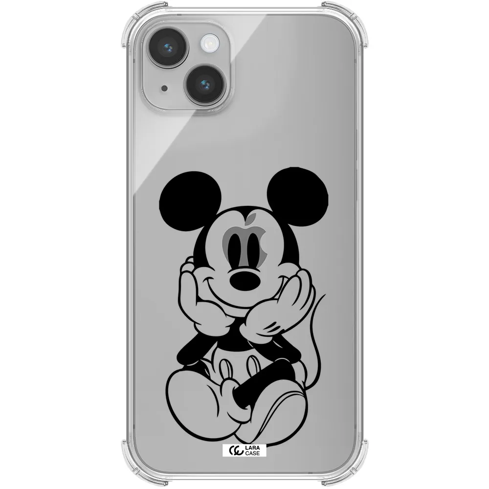 a cartoon of a mouse Apple iPhone 14 Clear PC Case