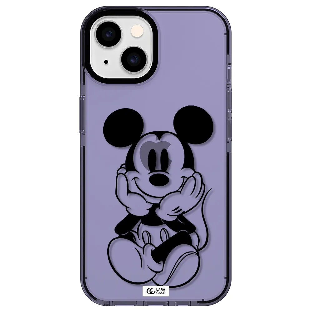 a cartoon of a mouse Apple iPhone 14 impact Lilac Case
