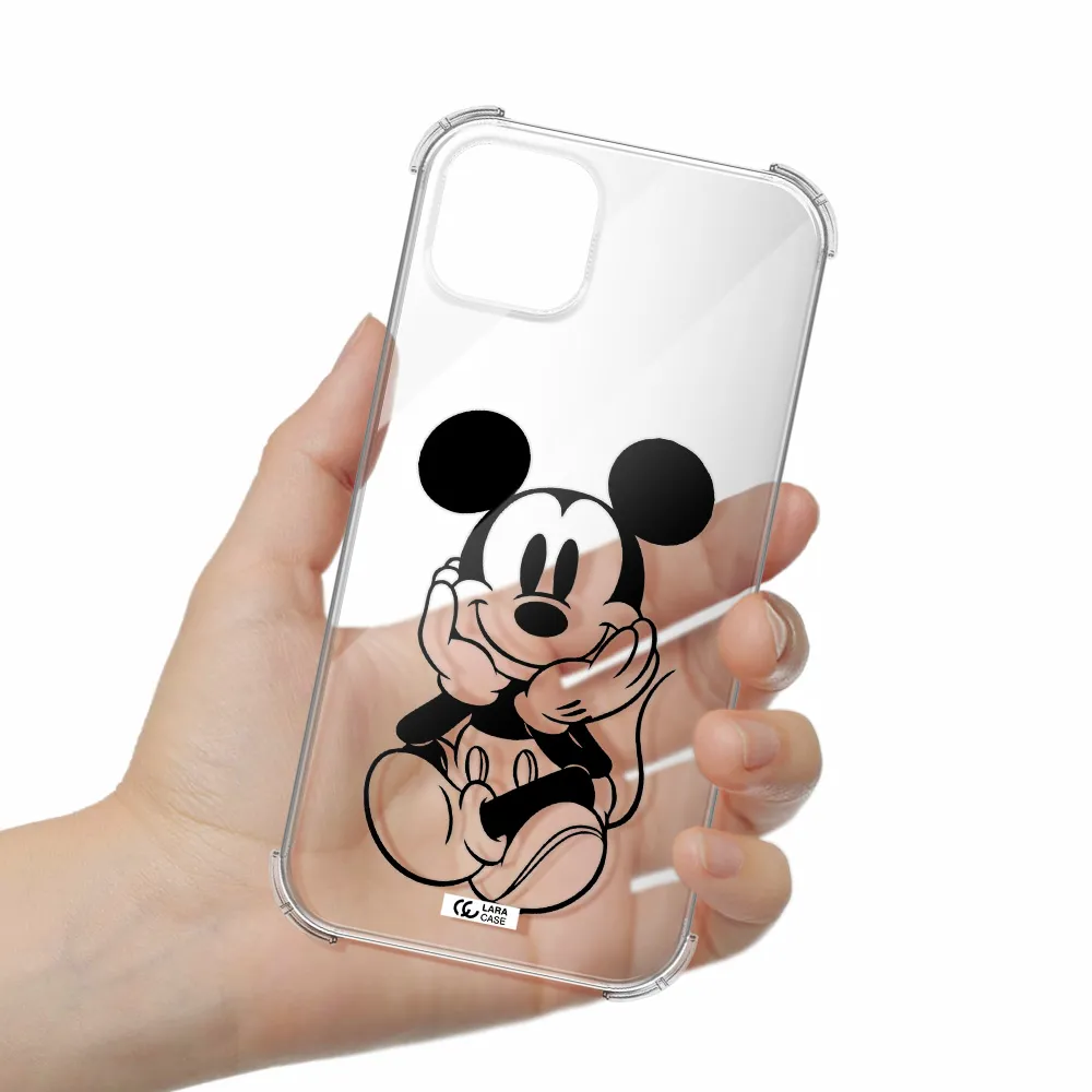 a cartoon of a mouse Apple iPhone 14 plus Clear PC Case