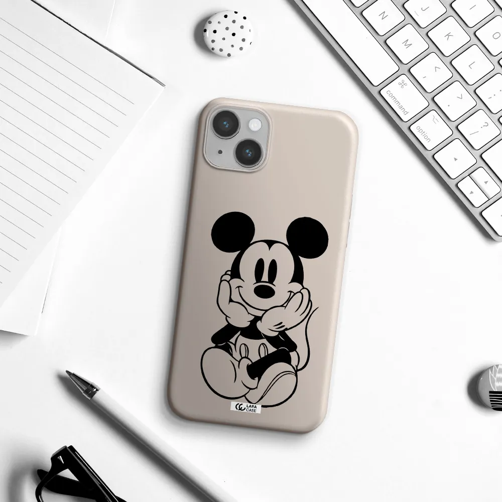 a cartoon of a mouse Apple iPhone 14 plus Silicone Stone Case