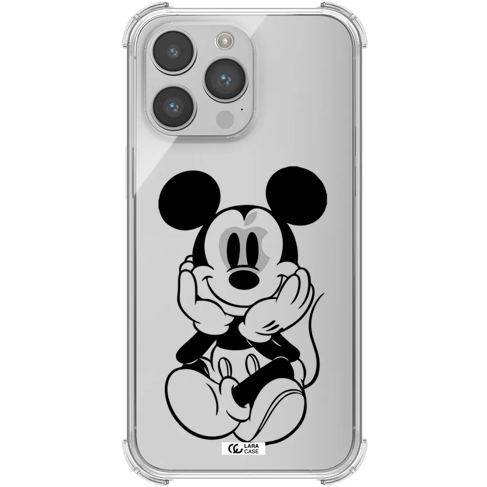 a cartoon of a mouse Apple iPhone 14 pro Clear PC Case