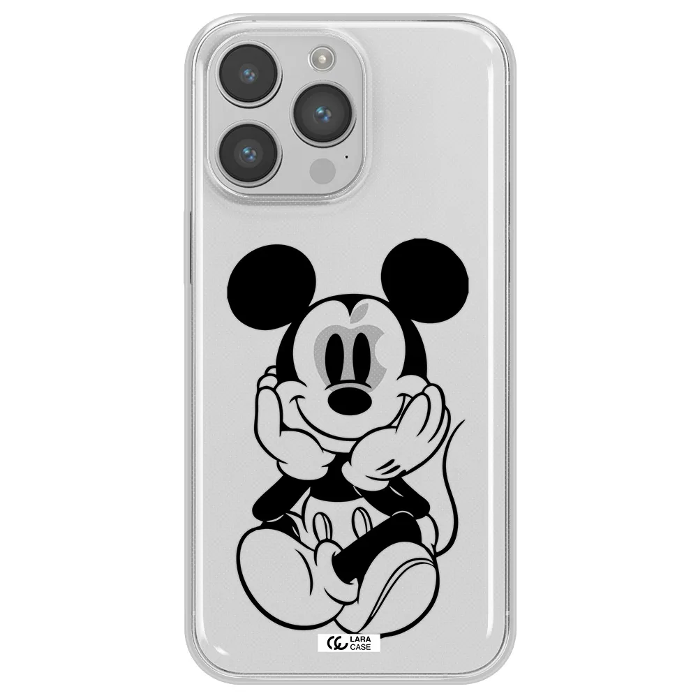 a cartoon of a mouse Apple iPhone 14 pro Clear TPU Case