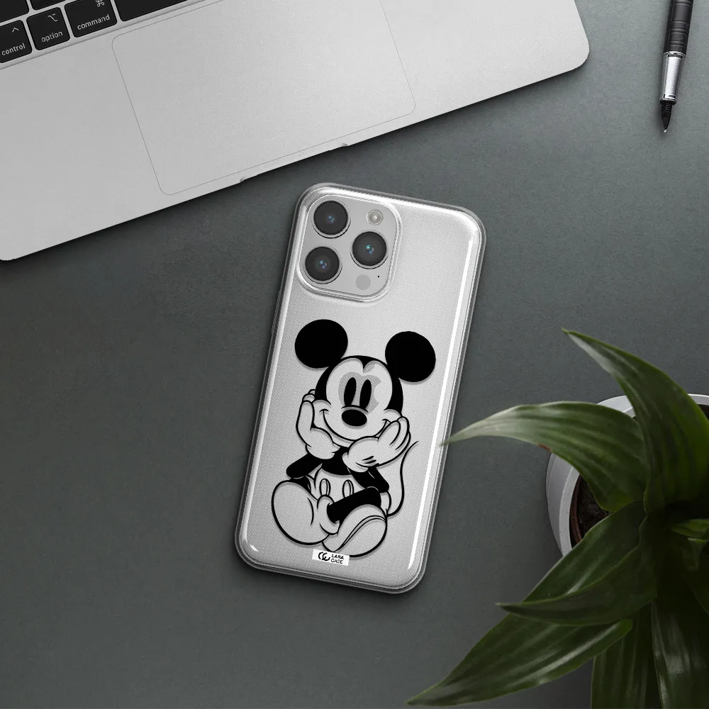 a cartoon of a mouse Apple iPhone 14 pro max Clear TPU Case