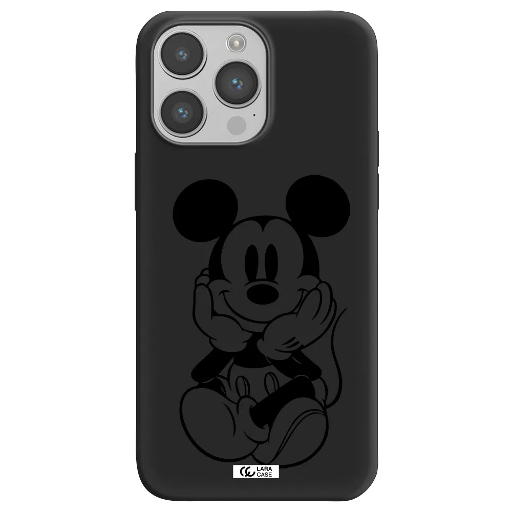 a cartoon of a mouse Apple iPhone 14 pro max Silicone black Case