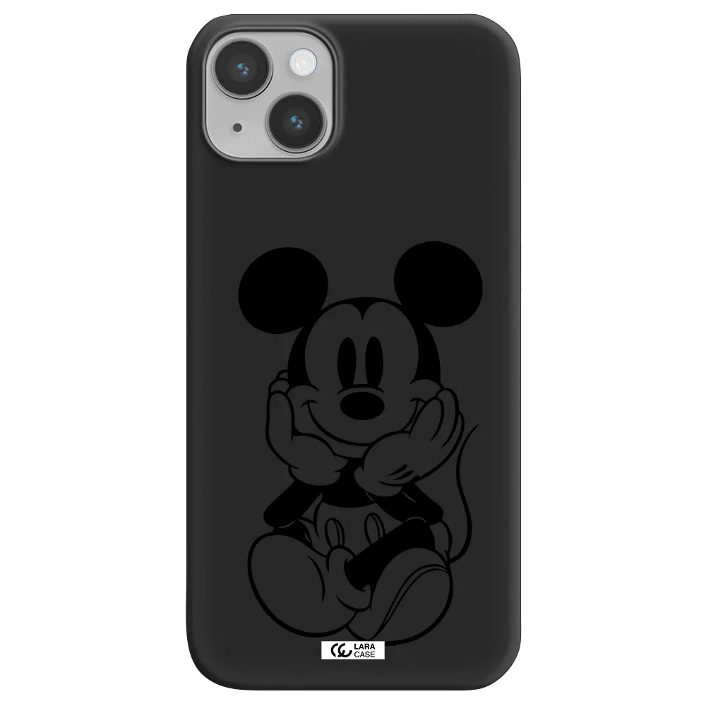 a cartoon of a mouse Apple iPhone 14 Silicone black Case