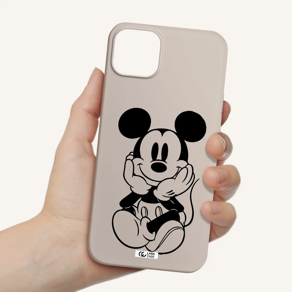 a cartoon of a mouse Apple iPhone 14 Silicone Stone Case