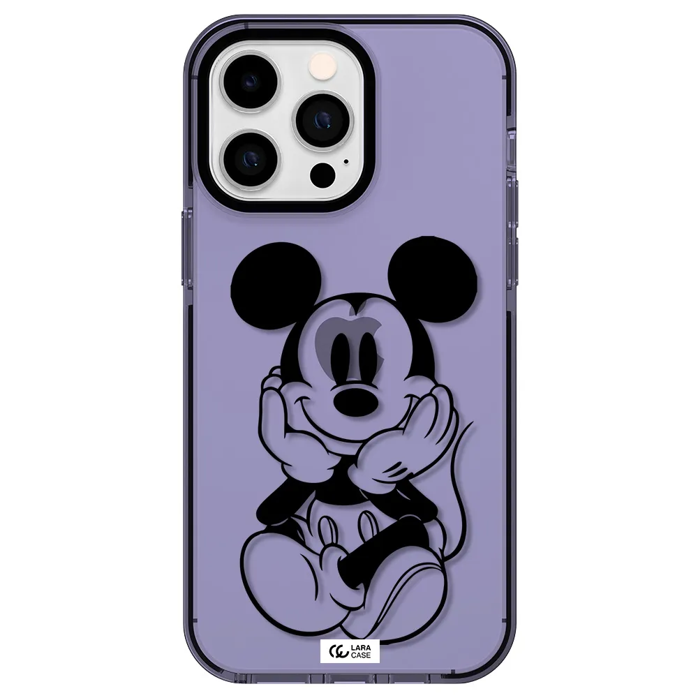 a cartoon of a mouse Apple iPhone 15 Pro Max impact Lilac Case
