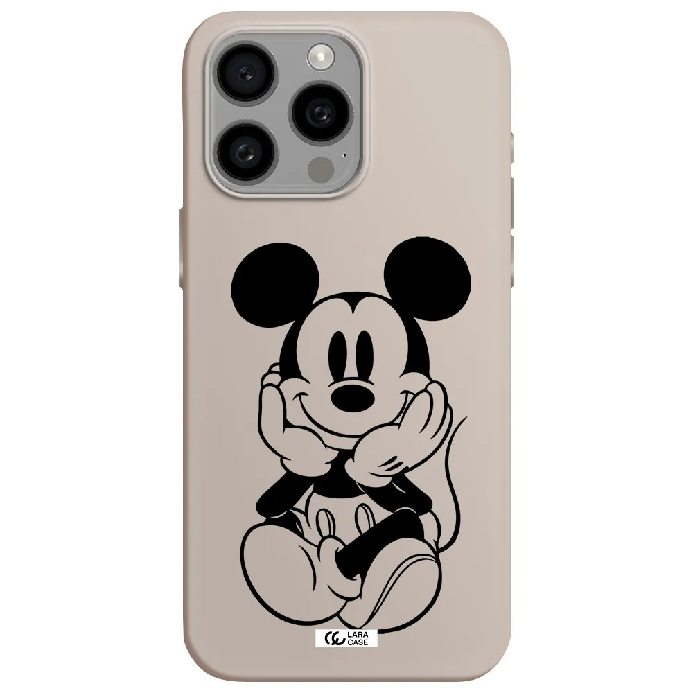 a cartoon of a mouse Apple Iphone 15 Pro max Silicone Stone Case