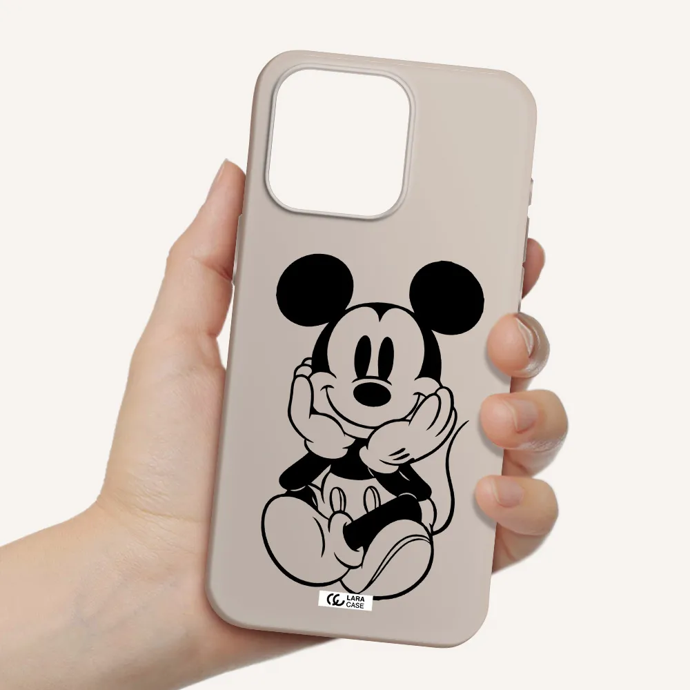 a cartoon of a mouse Apple Iphone 15 Pro max Silicone Stone Case