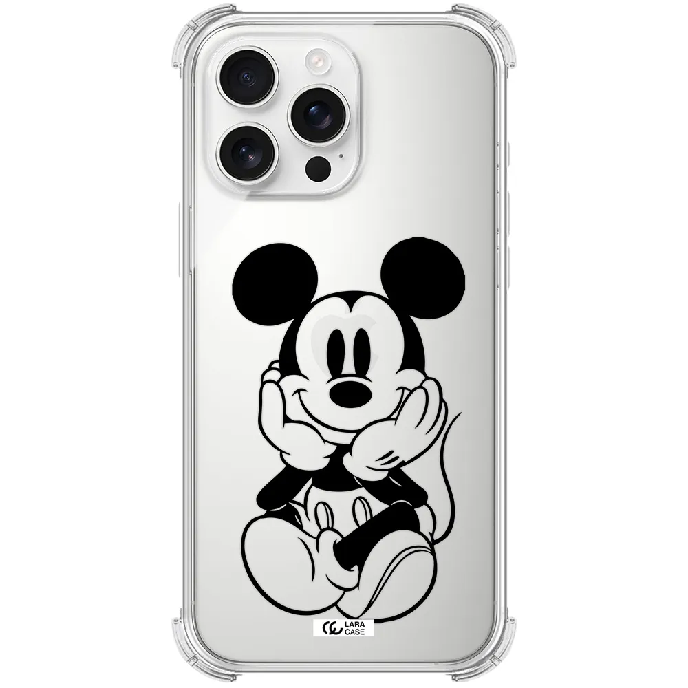 A Cartoon Of A Mouse Apple Iphone 16 Pro Max Clear Pc Case