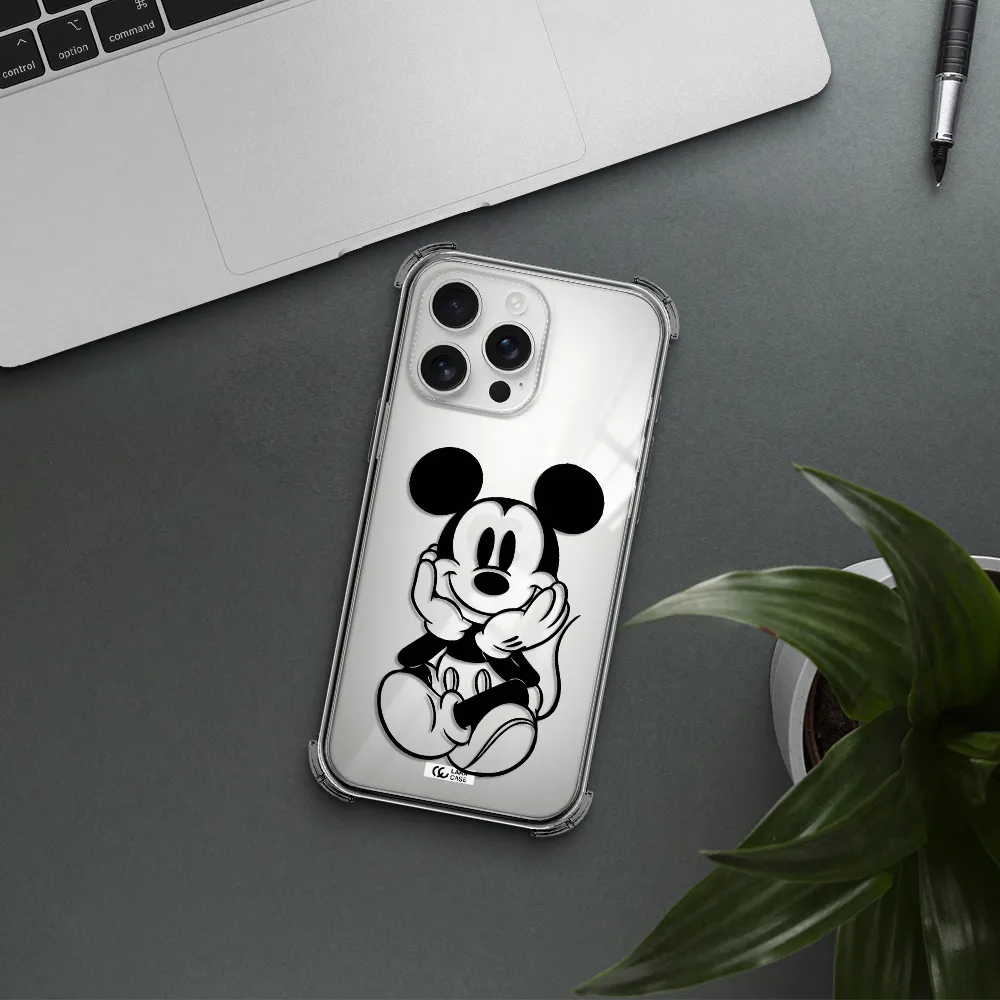 A Cartoon Of A Mouse Apple Iphone 16 Pro Max Clear Pc Case