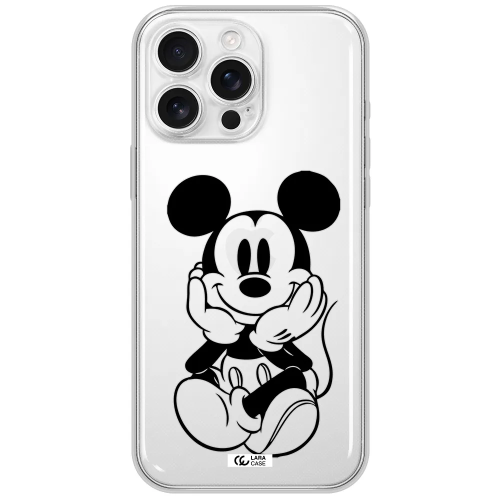 A Cartoon Of A Mouse Apple Iphone 16 Pro Max Clear Tpu Case