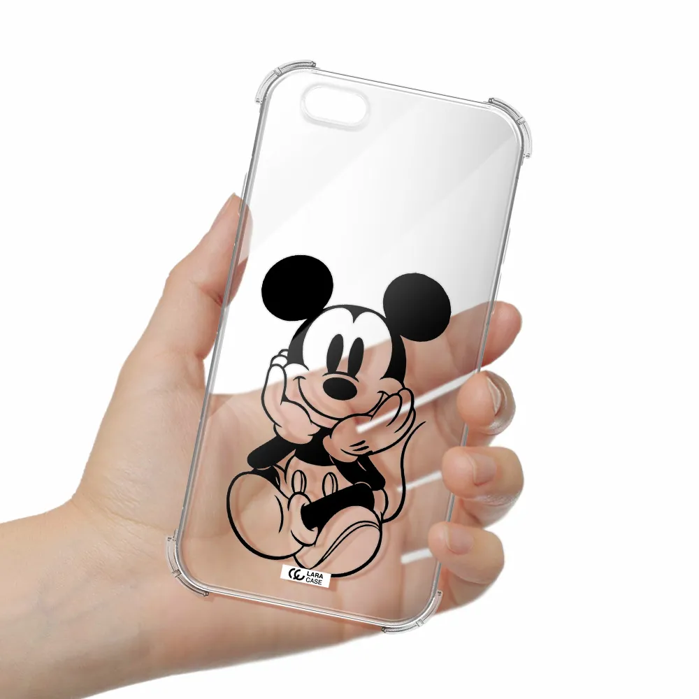 a cartoon of a mouse Apple iPhone 6 Clear PC Case