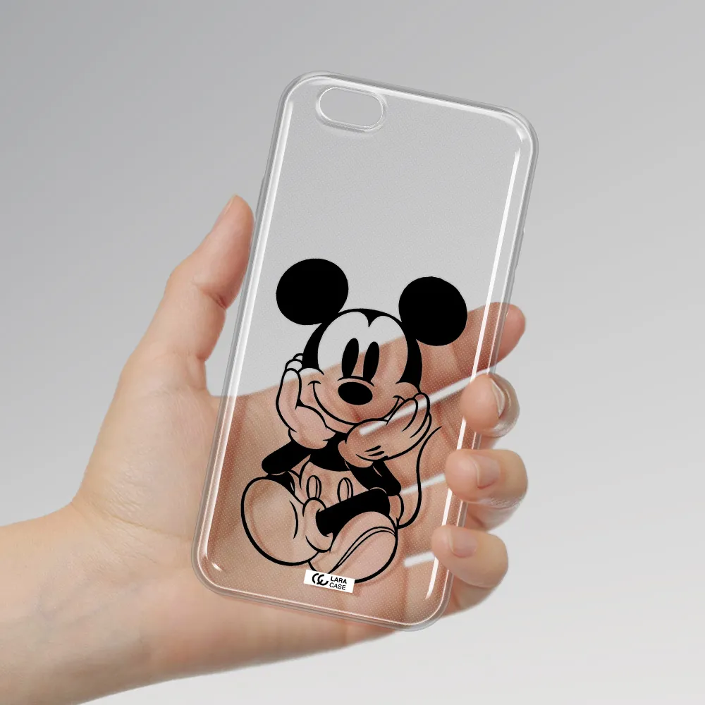 a cartoon of a mouse Apple iPhone 6 Clear TPU Case