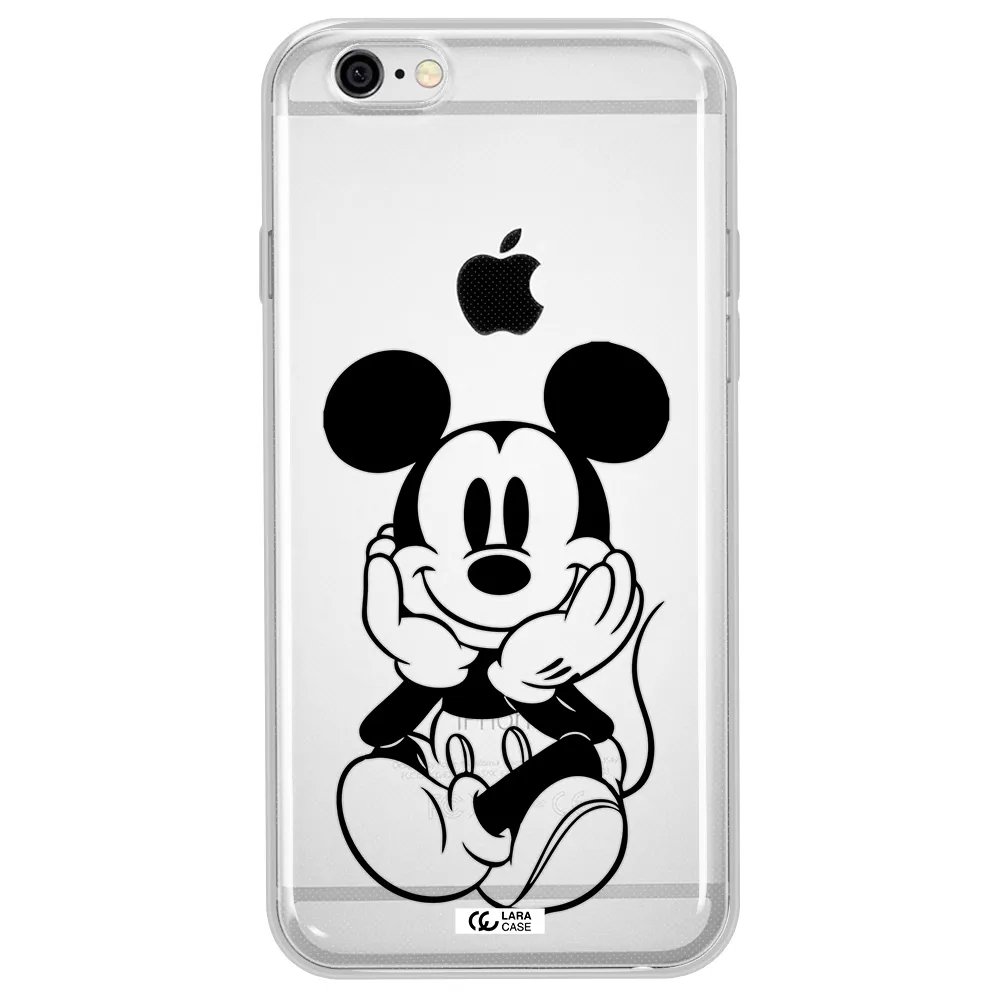 a cartoon of a mouse Apple iPhone 6 plus Clear TPU Case