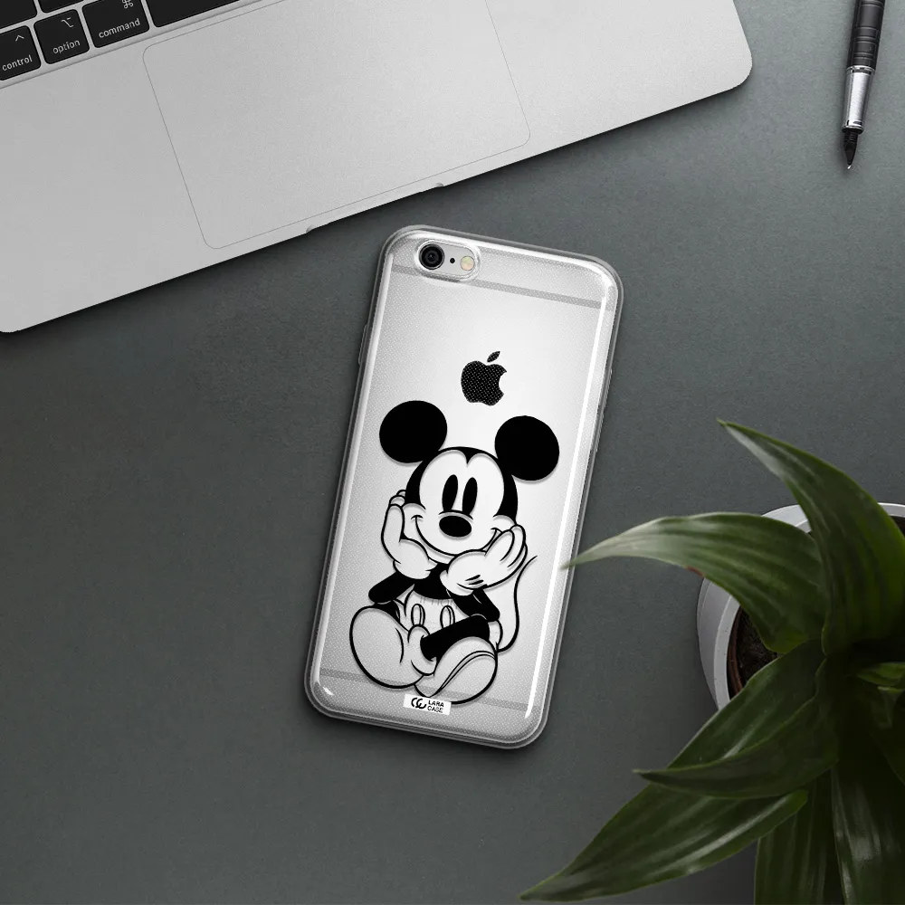 a cartoon of a mouse Apple iPhone 6 plus Clear TPU Case
