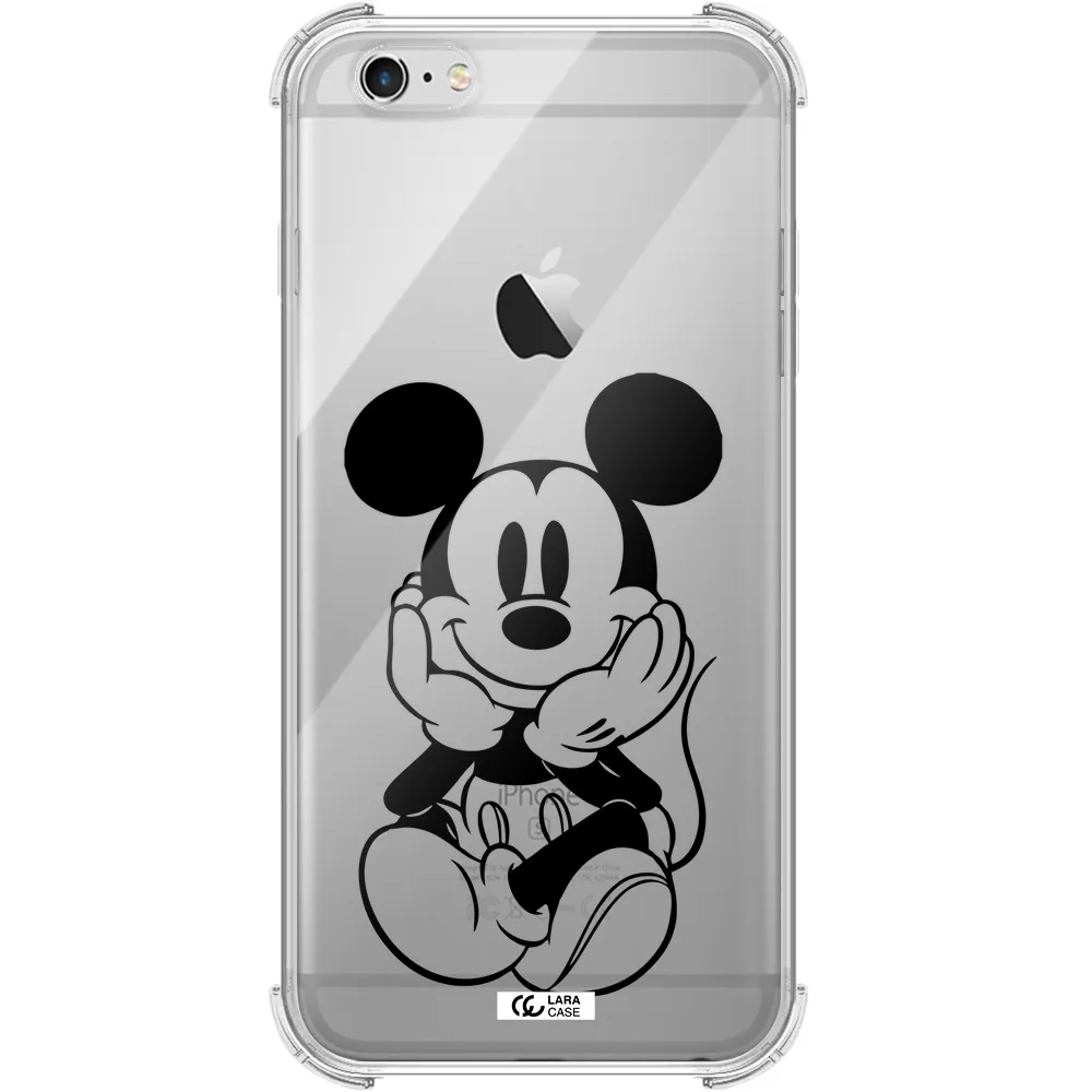 a cartoon of a mouse Apple iPhone 6 s plus Clear PC Case