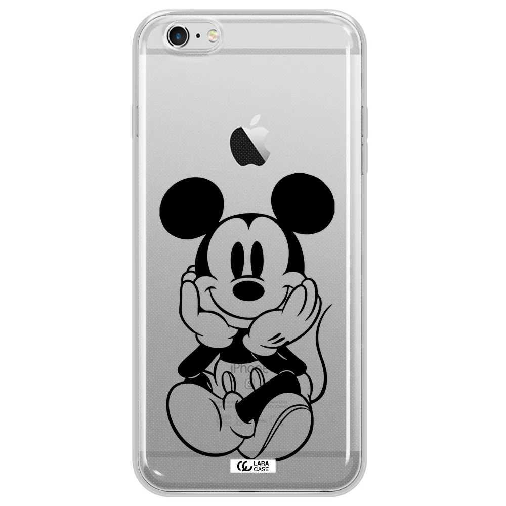 a cartoon of a mouse Apple iPhone 6 s plus Clear TPU Case
