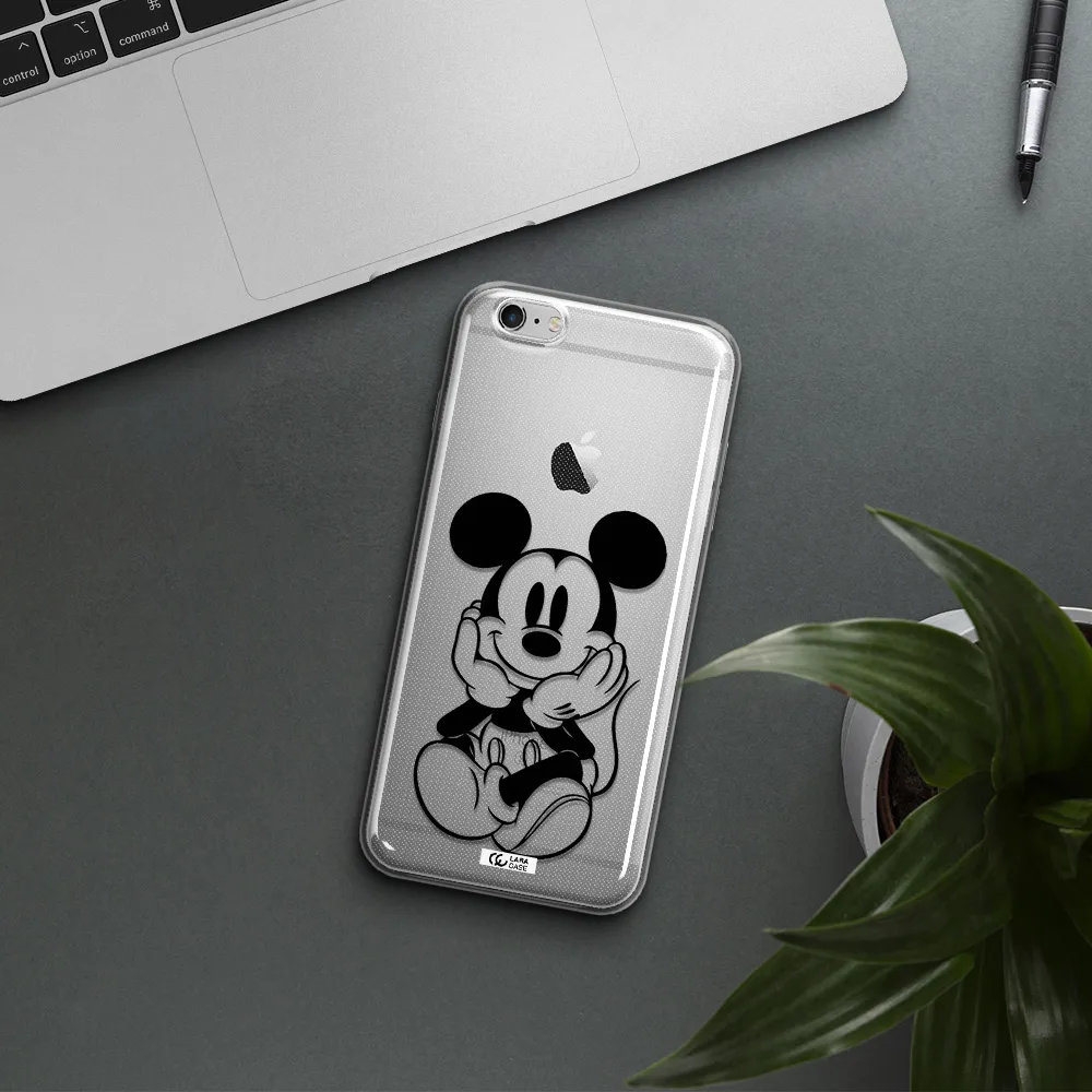 a cartoon of a mouse Apple iPhone 6 s plus Clear TPU Case