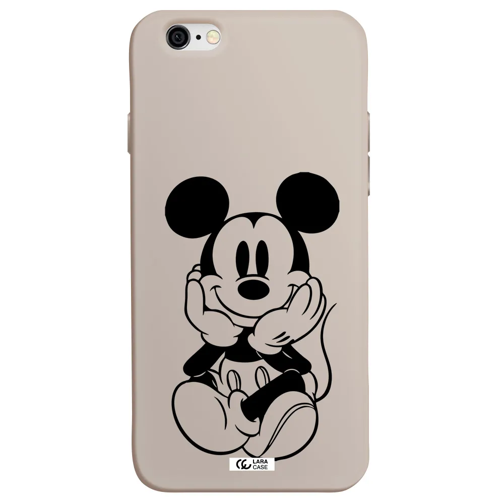 a cartoon of a mouse Apple iPhone 6 Silicone Stone Case