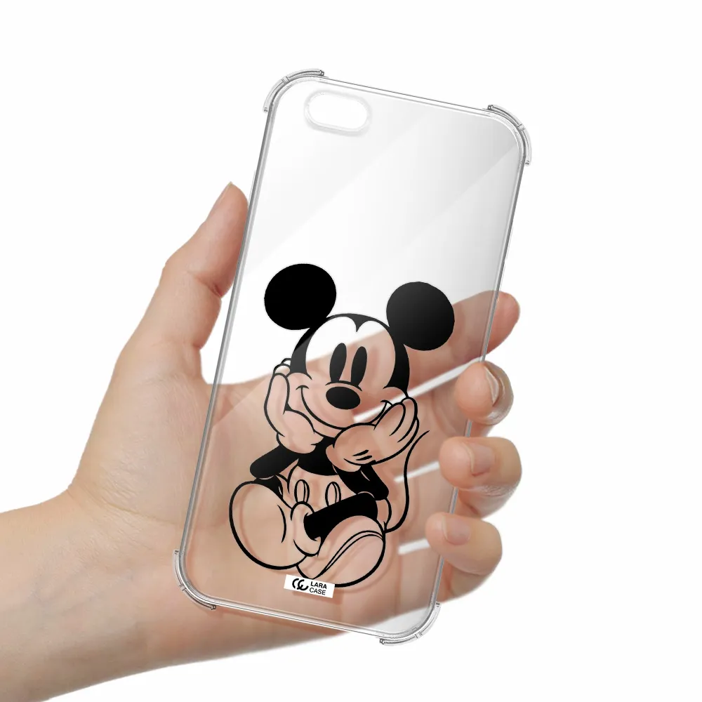 a cartoon of a mouse Apple iPhone 6S Clear PC Case