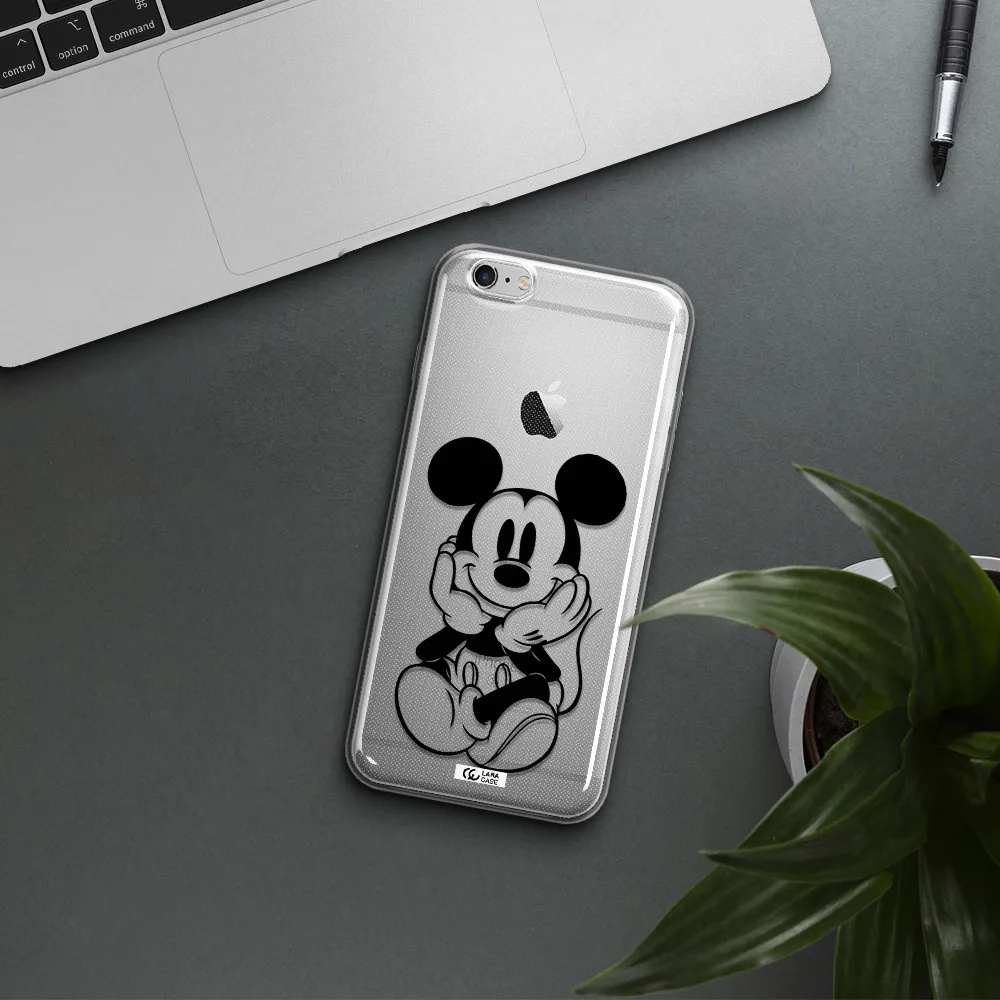 a cartoon of a mouse Apple iPhone 6S Clear TPU Case