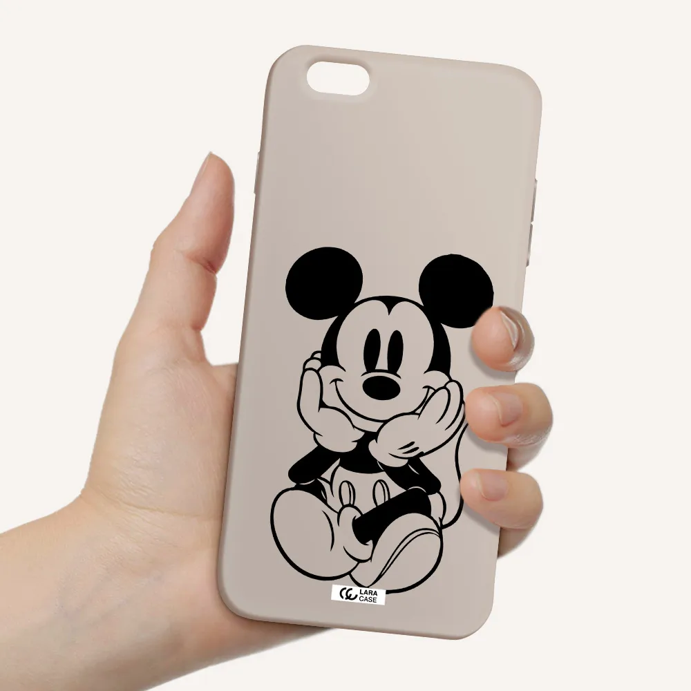 a cartoon of a mouse Apple iPhone 6S Silicone Stone Case