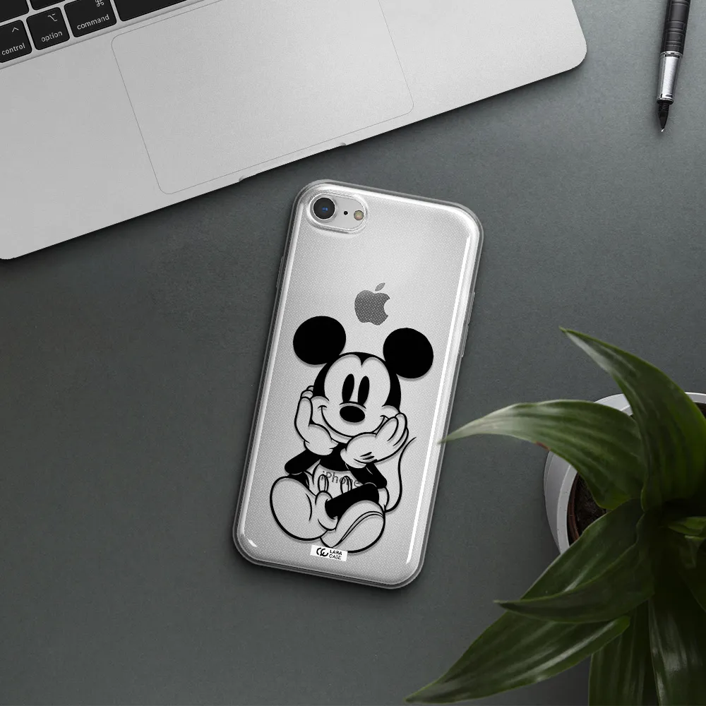 a cartoon of a mouse Apple iPhone 7 Clear TPU Case