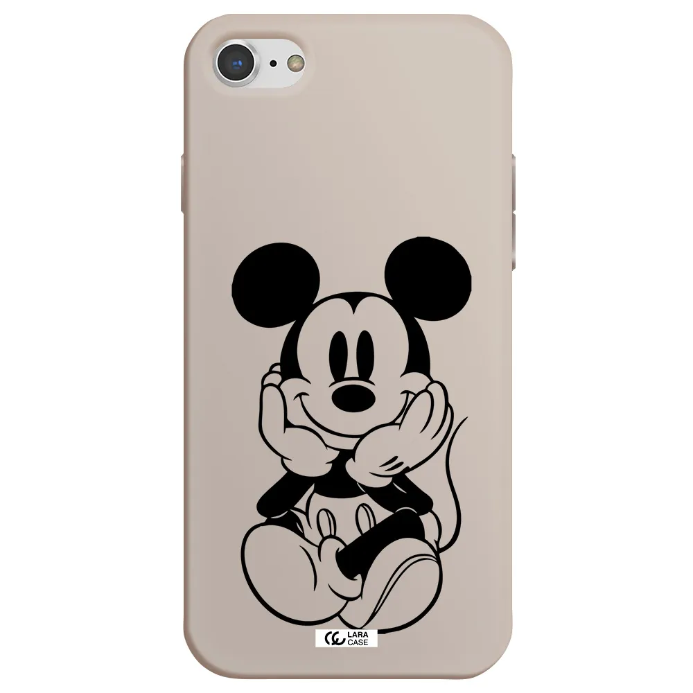 a cartoon of a mouse Apple iPhone 7 Silicone Stone Case