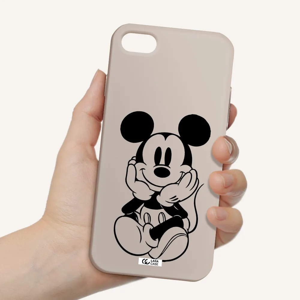 a cartoon of a mouse Apple iPhone 7 Silicone Stone Case
