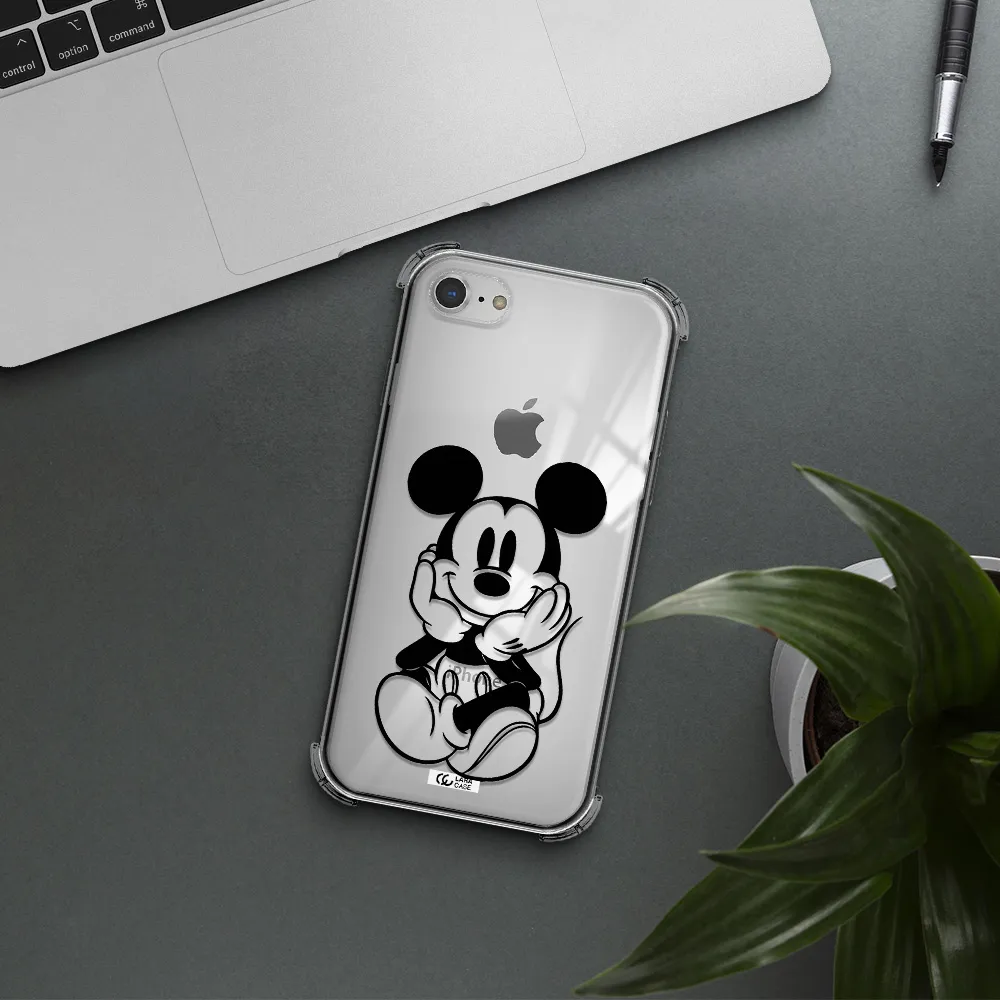 a cartoon of a mouse Apple iPhone 8 Clear PC Case