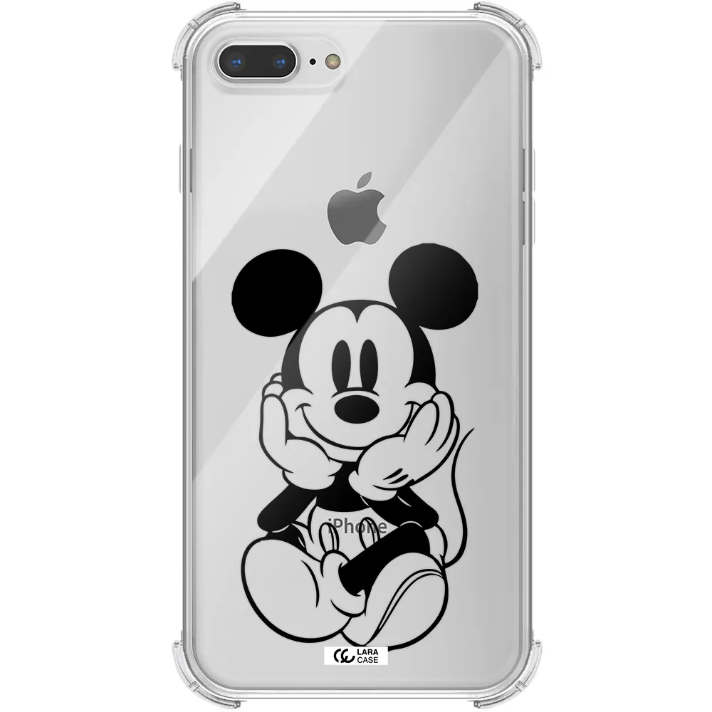 a cartoon of a mouse Apple iPhone 8 plus Clear PC Case