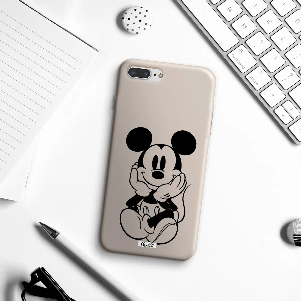 a cartoon of a mouse Apple iPhone 8 plus Silicone Stone Case