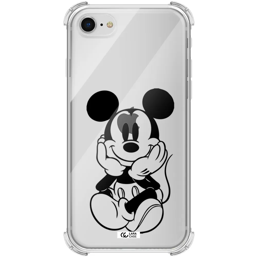 a cartoon of a mouse Apple iPhone se 2020 Clear PC Case