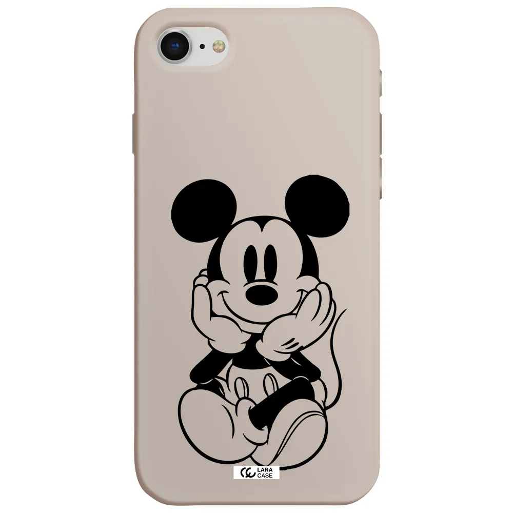 a cartoon of a mouse Apple iPhone se 2020 Silicone Stone Case