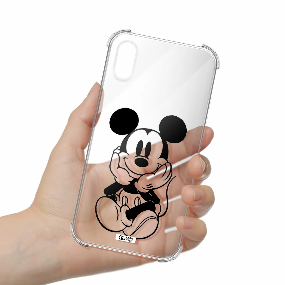 a cartoon of a mouse Apple iPhone X Clear PC Case