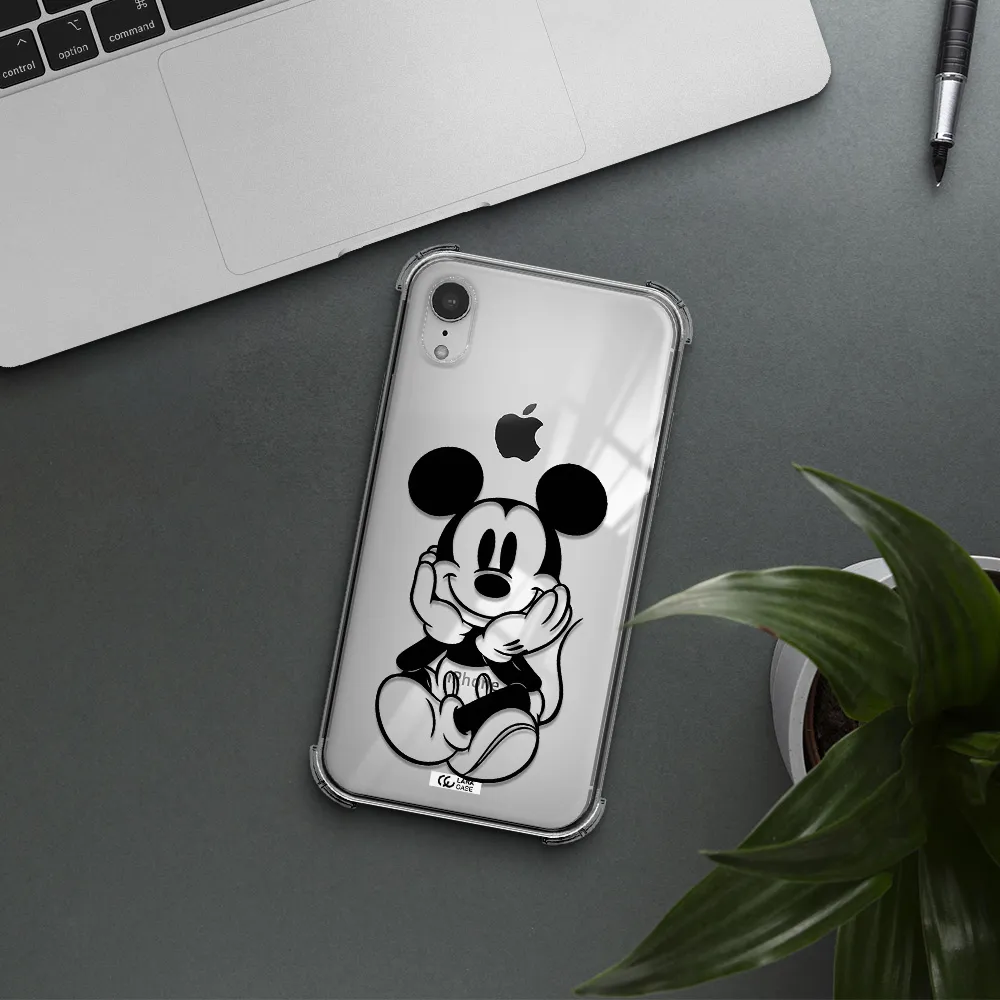 a cartoon of a mouse Apple iPhone XR Clear PC Case