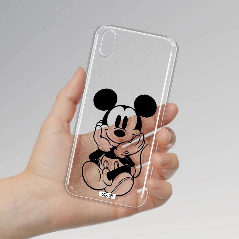 a cartoon of a mouse Huawei Honor 8S Clear TPU Case