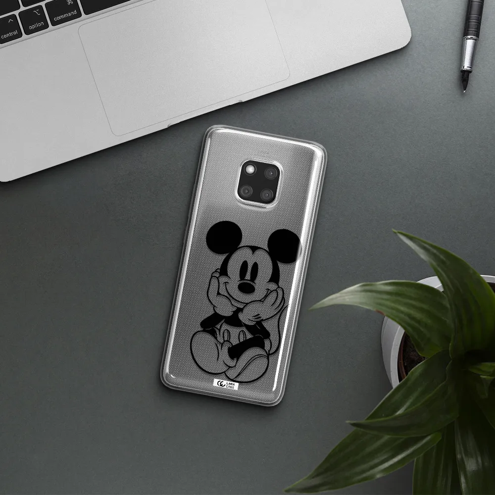 a cartoon of a mouse Huawei Mate 20 Pro Clear TPU Case