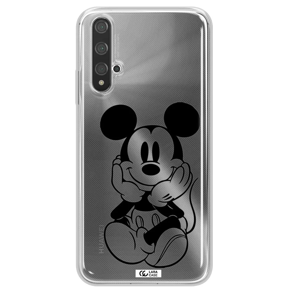 a cartoon of a mouse Huawei Nova 5t Clear TPU Case