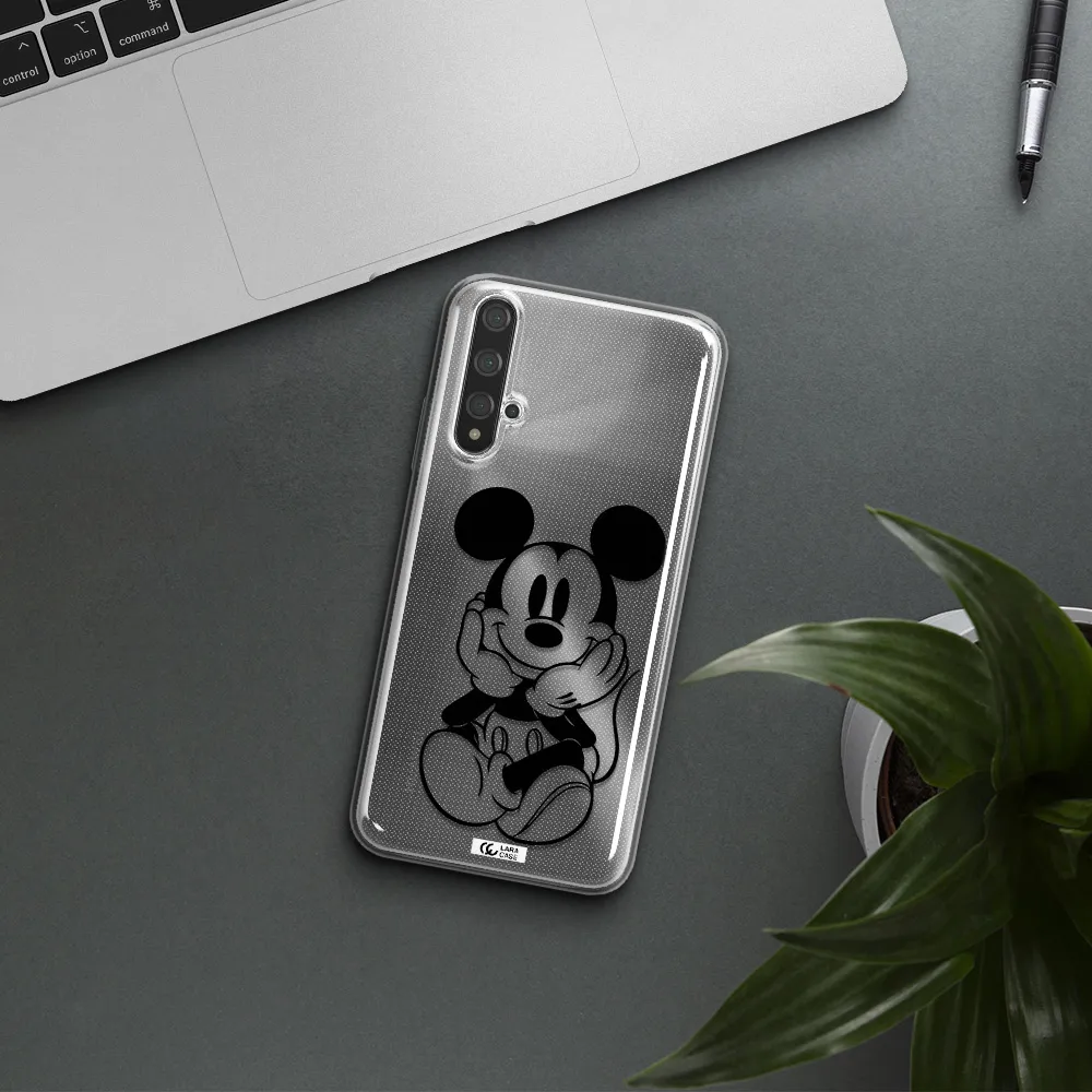a cartoon of a mouse Huawei Nova 5t Clear TPU Case