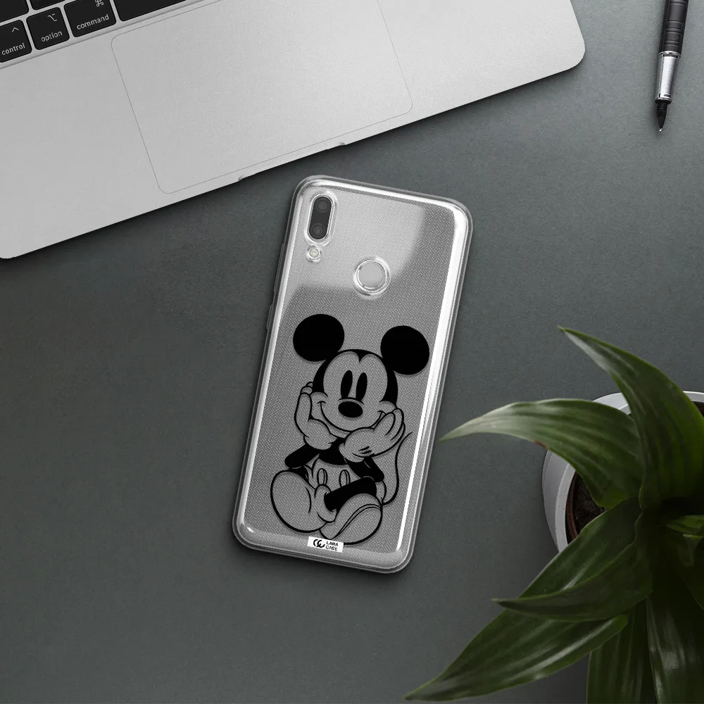 a cartoon of a mouse Huawei P Smart 2019 Clear TPU Case